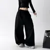 Calça de Moletom Esportiva Street Style para Mulheres Nova Coleção Primavera e Outono 2026 Slim-Fit Solta Casual Reta Wide-Leg Longa