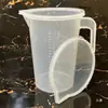 Taza Medidora de Mililitros para Molinillo de Jugo de Leche de Soya para el Hogar, Nuevo Plástico Transparente Espesado, Mango de Envoltura Completa, Herramienta de Medición para Cocina y Horneado
