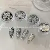 Nuevos Accesorios para Uñas, Polvo de Brillo Mezclado de Cuatro Colores, Sensación de Alta Gama Fresca y Elegante, Mismo Estilo que Salón de Uñas, Polvo de Brillo Poligonal