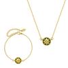 Collar con colgante de acrílico y circonita estrella Bamang francesa, pulsera portátil, acero de titanio y oro de 18 quilates.