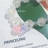 11mm Vidrio Checo Mágico Pequeño Loto Color Orquídea Importada Pasador Antiguo Pendientes Material para Pulsera DIY