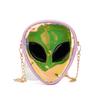 Bolsa Infantil Estilo Coreano 2024 Verão Nova Bolsa de Ombro Transparente a Laser de Alienígena Meninas Bolsa de Ombro Transparente de Gelatina