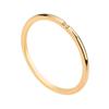 Directo de fábrica estilo japonés y coreano muy pequeño diamante luz de lujo 18K anillo liso anillo dedo pequeño sólido anillo fino anillo de circonita lote