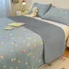Cubrecama de terciopelo de leche de algodón puro, pieza única, con forro polar añadido para mayor grosor, sábana de cama 100% algodón, tapete de tatami, antideslizante y resistente a las manchas, apto para todas las estaciones
