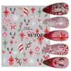 Navidad 2025 Nuevas Pegatinas para Uñas Arte de Uñas Otoño e Invierno Copo de Nieve Navideño Alce Lazo Pegatinas Adhesivas para Uñas Francesas