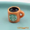 Funda para Teléfono Móvil Taza de Café Pegamento de Crema Adornos de Bebida en Miniatura Botella de Paisaje Accesorios Micro Accesorios de Resina para Bricolaje Venta al por Mayor