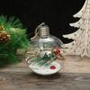 Bola de Navidad con luz LED transparente para colgar botellas, adornos creativos para fiestas de cumpleaños, bolas colgantes para árbol de Navidad, venta al por mayor