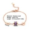 Pulsera de Amistad Única para el Año de Nacimiento, No Se Desvanece, Diseño de Alta Gama, Acero Titanio Oro Rosa Joyería para Mujer Venta al por Mayor Hecho a Mano