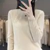 Tejido cuello redondo agujereado Diamante simple color liso Andy terciopelo adelgazante para ir al trabajo primavera nuevo mujer coreano jersey