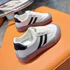 WS-W619 Zapatillas de Entrenamiento Alemanas de Suela Gruesa de Primavera para Mujer, Estilo Retro de Hong Kong, Nicho Popular, Versátiles, de Punta Redonda, Casual