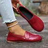 Zapatos casuales de otoño nuevos de talla grande sin cordones, zapatos planos casuales de slip-on poco profundos, mocasines casuales de slip-on perezosos para mujer