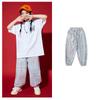 Terno de hip-hop Terno de moda masculina Hip-Hop infantil Frito Rua hiphop Roupas infantis Verão Loose Girl's Catwalk Terno de desempenho