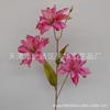 Flor Artificial Lírio Pequeno de 3 Cabeças Cenário de Palco de Casamento Arranjo de Flores para Guia de Estrada Decoração de Salão de Casamento Fabricante de Flores Artificiais Estoque Disponível