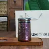 Termo de Titanio Puro con Asa Taza Doble Capa de Titanio Oficina Conservación de la Salud Taza para Preparar Té Portátil Regalo de Negocios de Alta Gama Vaso de Agua