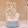 Presente Criativo Luminária Noturna 3D Lâmpada de Mesa com Atmosfera em Acrílico Presente de Natal para Professor Dia do Festival do Meio Outono Luminária Noturna USB