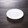 Mesa de Cerámica de Hotel Vajilla Blanca Pura Juego de Tres Piezas Suministros para Restaurante de Hotel Plato de Hueso Bol con Ala Cuchara de Sopa Taza de Té