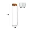 Frasco de tubo de cortiça com boca reta de 30mm garrafa de deriva garrafa de vidro de desejo garrafa de chá perfumado garrafa de doce garrafa de sub-chá de agarwood de incenso de rosca
