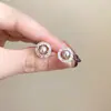 Aretes de Perla Zirconia Color Café Dorado Marrón Estilo Old Money para Mujer, Vintage Lujo Ligero Moda Tendencia Versátiles