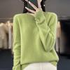 Roupas de primeira linha outono e inverno suéter de lã feminino solto gola careca tudo combina suéter de malha base nova transmissão ao vivo