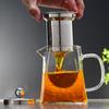 Tetera de Vidrio Espeso con Filtro de Acero Inoxidable, Tetera Cuadrada, Olla para Preparar Té Resistente al Calor, Juego de Té Kung Fu