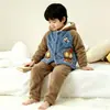 2026 Nuevos Pijamas Gruesos de Coral Fleece con Capucha para Niños Ropa de Casa Cálida de Invierno Precio de Fábrica (Seguir)