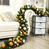 Rattan Navideño 2.7m Paquete de Lujo Encriptado Decoración de Ventana Adornos de Bolas Navideñas Guirnalda