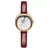 Reloj Femenino Exquisito y Compacto Gedi, Estilo Minimalista, Sensación de Alta Gama, Esfera sin Números, Correa de Cuero, Reloj de Cuarzo, Diseño Cuadrado Pequeño