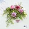 Ramo mixto de rosas de seda artificial para arreglo floral, decoración de sala de estar y mesa de comedor, accesorios de fotografía, arreglo floral atado a mano