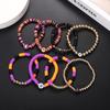 Pulsera Navideña de Halloween Transfronteriza Pulsera de Arcilla Suave Pulsera de Perlas de Colores Letras Fantasma Calabaza suit