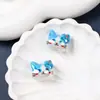 Gato de Dibujos Animados Lindo Cuentas Sueltas de Agujero Recto DIY Cadena para Teléfono Llavero Accesorios Acrílicos Cuentas Adecuadas para Decoración de Bolígrafos