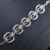 Pulsera Pequeña Estilo Manzana Plata S925 Superficie de Huevo Vacío Corte 4x 6mm Multigemas DIY Incrustación