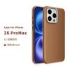 Aplicável ao Estojo de Couro para Celular Apple 16 Shell Magnético de Negócios Estrutura de Metal Estojo de Couro Magnético para Celular iPhone15promax
