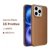O Novo Modelo é Adequado para Capa de Celular de Couro Magnética Apple 16E/17E Capa Protetora de Celular com Estrutura de Metal Iphone16Pro