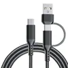 Cable de datos dos en uno cable de carga rápida es adecuado para Apple Huawei Samsung USB a typec cable de datos de carga rápida