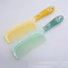 Peine de Moda Peine de Dos Tonos Peine con Cabeza Alisadora Peine de Bloqueo de Color Peine de Dientes Medios Dientes Finos Peine para Cabello Largo de Mujer Peine de Maquillaje