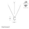 Collar de Plata de Ley S925 Más Vendido Transfronterizo con Veintiséis Letras Incrustadas con Circonio, Iniciales del Apellido, Cadena para Clavícula, Joyería de Plata de Lujo Ligero