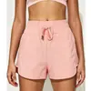 E-commerce Transfronteiriço Shorts Esportivos Femininos Primavera Verão Fitness Secagem Rápida Soltos Casuais Finos Falsos de Duas Peças Calças de Comprimento Três Quartos