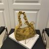 Nova Bolsa de Ombro com Laço Outono e Inverno Design de Nicho Feminina Portátil para o Dia a Dia Versátil Bolsa Tote Pequena de Aparência Sofisticada
