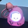 Mochila de Urso Chaveiro Luminoso Pingente de Bolsa Chaveiro com Luz Ambiente Tendência Máquina de Garra Presente Pequeno Presente Luminoso