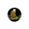 Deus da Riqueza de Cinco Vias Folheado a Ouro Ágata Natural Cristal Contas Soltas Esculpido à Mão Cinco Elementos Acessórios para Pulseira DIY Contas Redondas