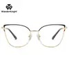 Óculos Antiluz Azul Novos Transfronteiriços Moda Haste de Metal com Mola Lentes Planas Armação de Óculos Estilo Popular Ins Europeu e Americano