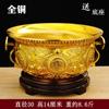 Cuenco del Tesoro de Cobre para Uso Doméstico, Quemador de Incienso de Cobre, Adorno Artesanal Decorativo para Sala de Estar, Estilo Chino Atrae Riqueza Tamaño Grande, Artículo para Regalo