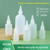 Garrafa de plástico de 10-100ml por atacado Escala translúcida Garrafa pontiaguda Emulsão Engarrafamento Garrafa de pigmento Squeeze Bottle