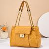 Bolsa de comércio exterior de fábrica feminina 2023 nova moda versátil couro macio bolsa de corrente losango ombro único bolsa de mão para levar no ombro