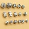 Accesorios de Plata de Xizang Cuentas Xiangyun Pulsera Antigua de Cuentas Diy Accesorios para Pulsera de Cristal Vintage Taiqing Mai Cuentas de Cubo de Plata