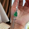 Pulsera de Calcedonia Natural con Calabaza Pulsera de Ágata