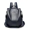 Mochila tipo canguro para mujer, moderna, sencilla, de cuero suave, multifunción, de gran capacidad, para viaje, antirrobo.