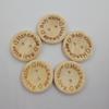Botones de madera de 15 mm / 20 mm / 25 mm de dos ojales hechos a mano con amor amor con amor con amor