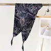 Lenço Triângulo de Seda Simulada Dupla Camada com Estampa de Castanha e Amarração na Cintura, Xale de Proteção Solar, Lenço de Pescoço, Lenço de Seda Feminino, Lenço de Pescoço, Lenço de Cabeça, Lenço