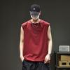 Colete Masculino de Alta Qualidade Sem Mangas com Letras em Relevo Verão 2025 Novo Estilo Japonês Marca da Moda Cool Solto Camiseta Esportiva